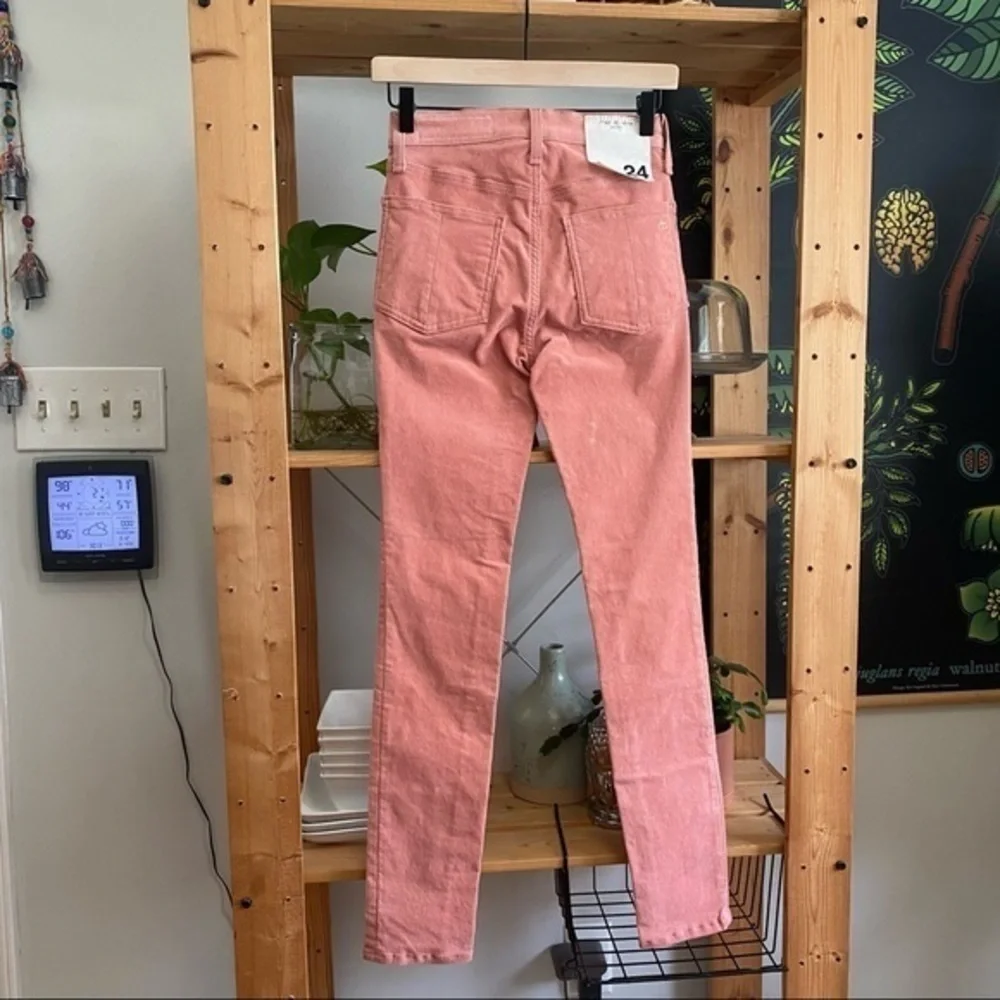 rag & bone Pink High Rise Skinny Corduroy Pants 24 - Picture 5 of 13